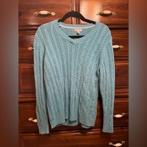 Croft &Barrow Size Large Teal Sweater